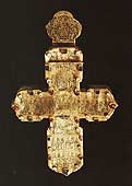 Cross-reliquary. First half of the 17th century.  Donated in memory of the Duma Deacon Ivan Tarasyevich Gramotin
