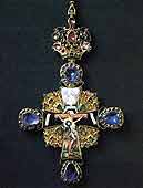 Pectoral cross. Crucifixion. Mid-19th century. The Trinity-St. Sergius Lavra