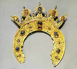 Crown. Mid-16th century. Detail of the mounting for the icon The Old Testament Trinity. Donated by Tsar Ivan the Terrible