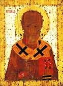 St. Nicholas. 14th c. Rostov. Cell icon of  Sergius of Radonezh.