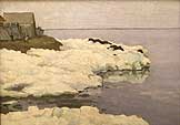 Khrustachyov V. I. On the Rostov lake. The begining of the 20th century. Canvas, oil. 