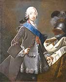 Pfandtzelt L.C. (?) The portrait of grand duke Paul Petrovich. About 1758. Canvas, oil.