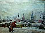 Stoyanov T.S. Street in Zagorsk. 1961. Canvas, oil. 