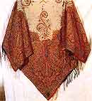Shawl. The middle of 19th century. Russia. Weaving 