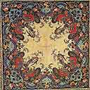 Shawl. The middle of 19th century Russia. Printed textiles  