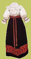 Maiden wedding costume. Early 20th century. Novgorod region