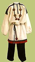 Man's wedding costume. Early 19th century. Voronezh region