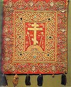 Пелена «Крест на Голгофе». Середина XVII в. Кружево. 1-я половина XVIII в. Западная  Европа 