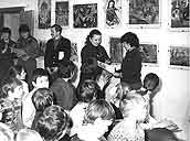 Festival of childrens art in the Museum. 1984. In the middle: Bukhonov N.M.  teacher of the Art Studio in the Pioneers Palace.