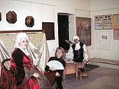 Local History Competition for schoolchildren.  The Museum workers in theatre costumes. 2006.