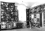 1920s. Exhibition of Textiles in the icon-painting workshops.