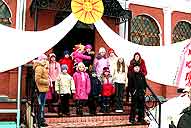 Children taking part in the festive program