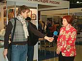 E.N. Mitrofanova giving an interview for  the Central Television