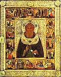 Евстафий Головкин. Преподобный Сергий с житием. Икона. 1591 г.