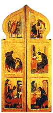 The Royal Doors.  1425 – 1427. Andrei Rublev  workshop. Wood, tempera