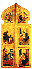 The Royal Doors.  1425  1427. Andrei Rublev  workshop. Wood, tempera